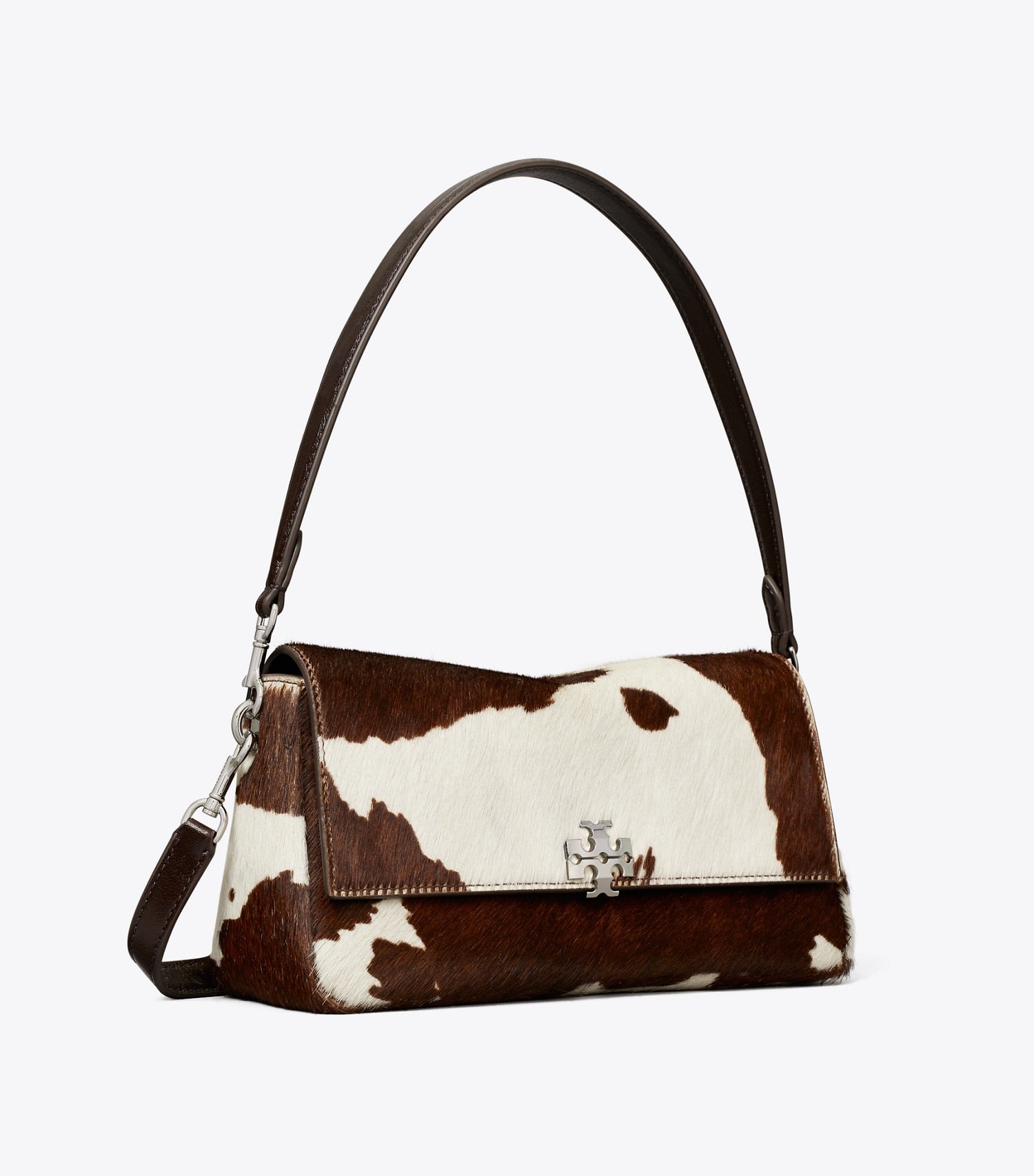 Tory Burch Small Charlie Calf Hair Shoulder Bag - Mocha Brown / Shea Butter