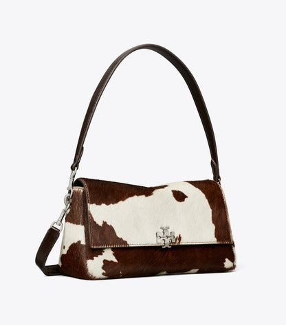Tory Burch Small Charlie Calf Hair Shoulder Bag - Mocha Brown / Shea Butter