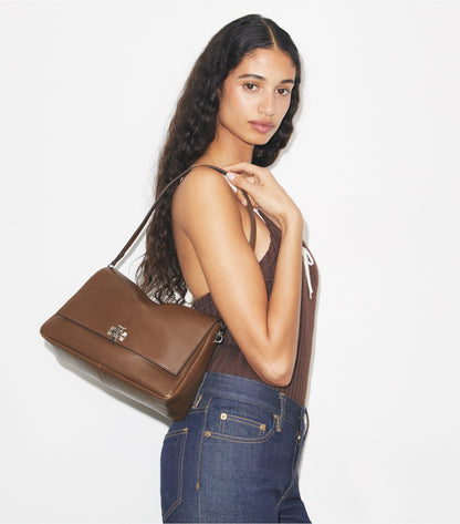 Tory Burch Charlie Shoulder Bag - Malt Brown