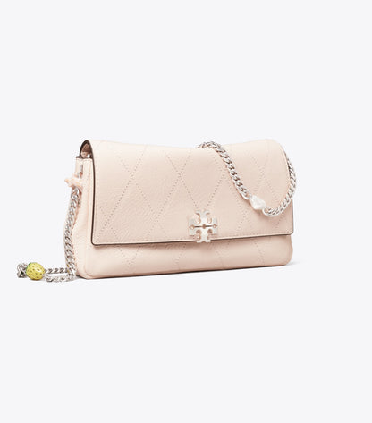 Tory Burch Charlie Quilted Chain Crossbody - Soft Pink / Charms