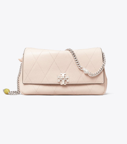 Tory Burch Charlie Quilted Chain Crossbody - Soft Pink / Charms