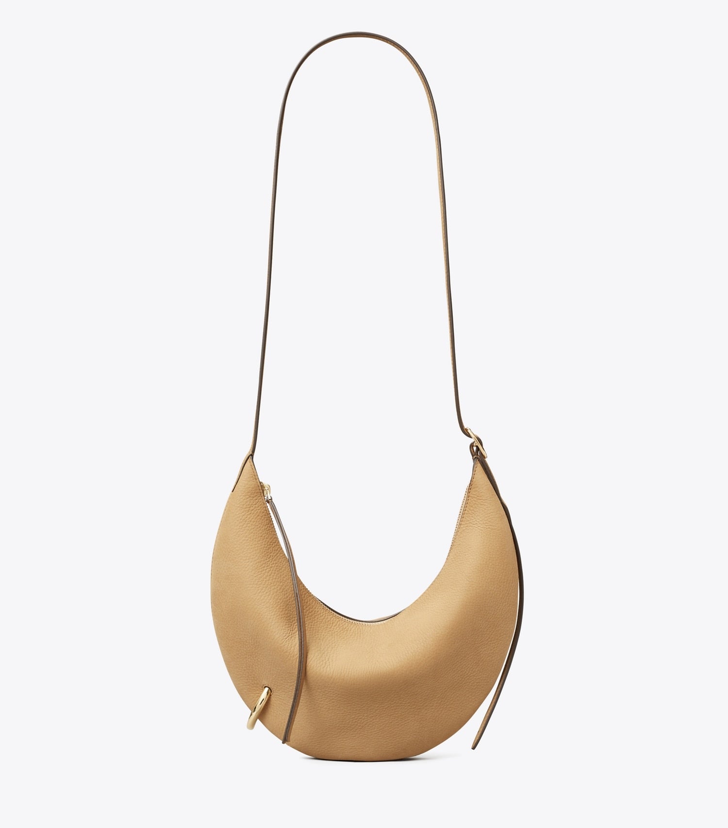 Tory Burch Pierced Nubuck Crossbody Bag - Stone