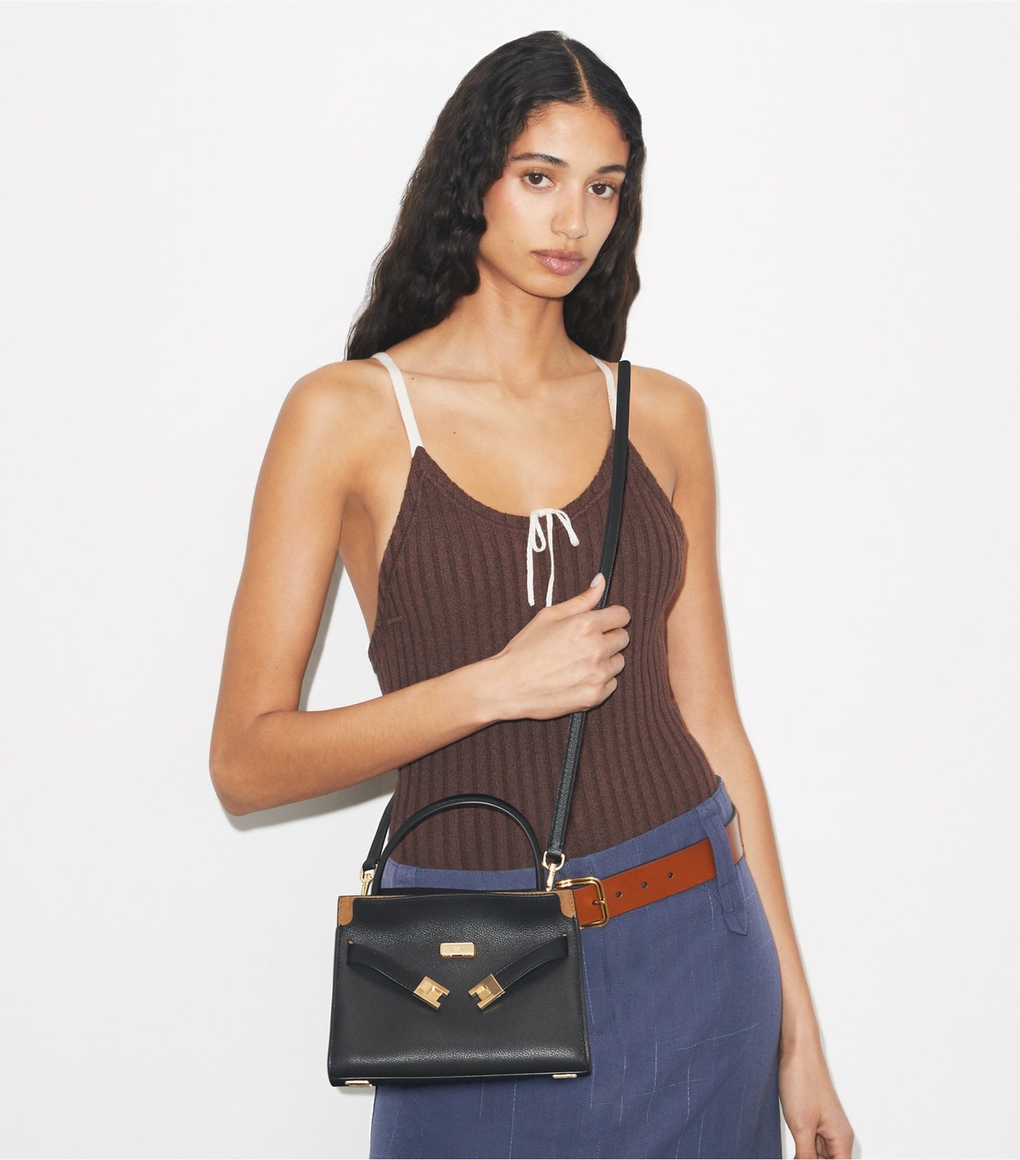 Tory Burch Petite Lee Radziwill Double Bag - Black