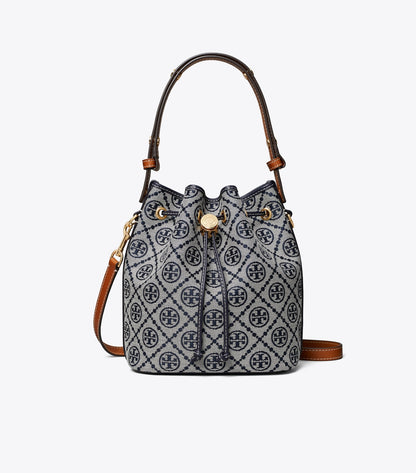 Tory Burch T Monogram Bucket Bag - Tory Navy