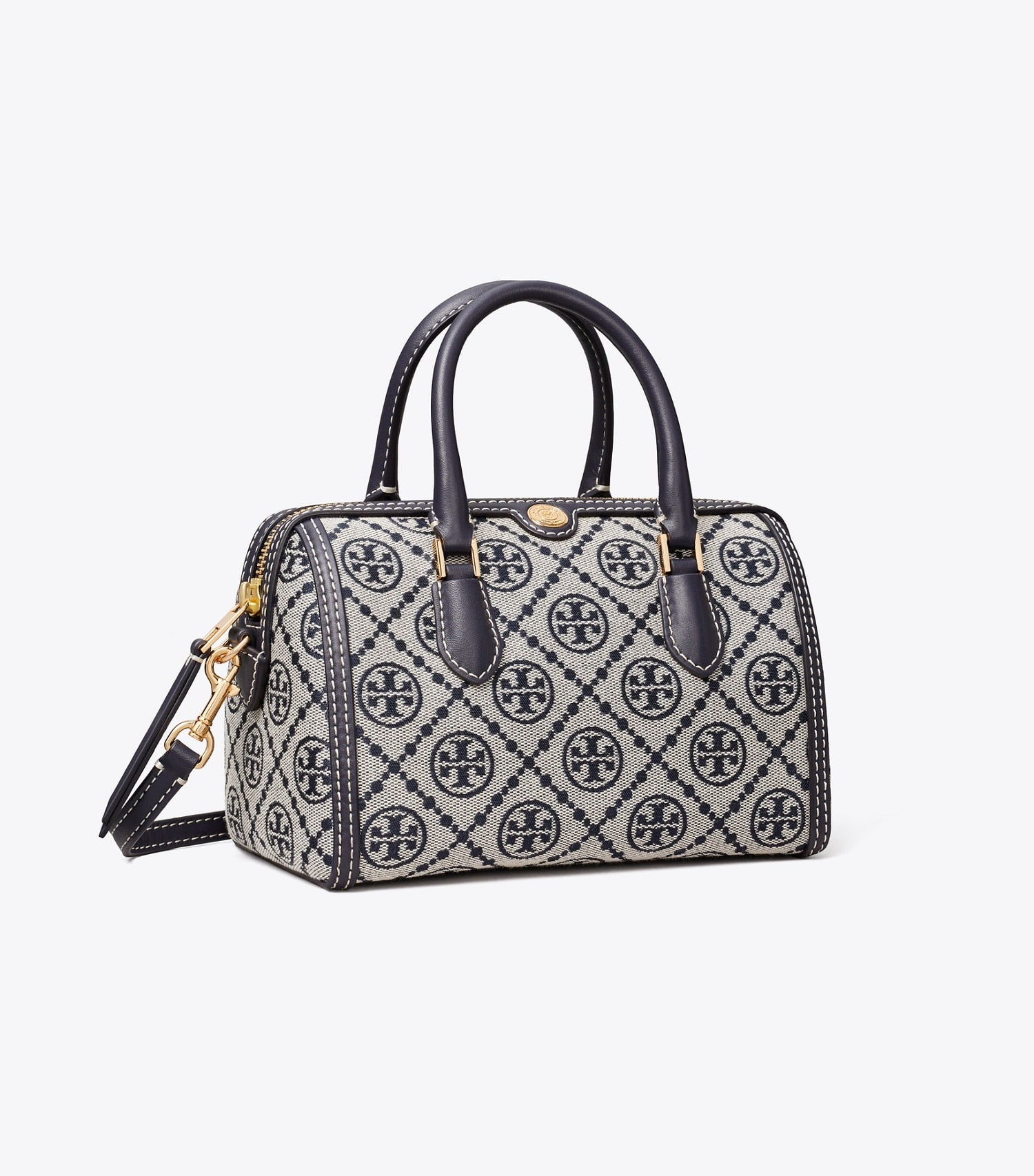 Tory Burch T Monogram Petite Barrel Bag - Tory Navy