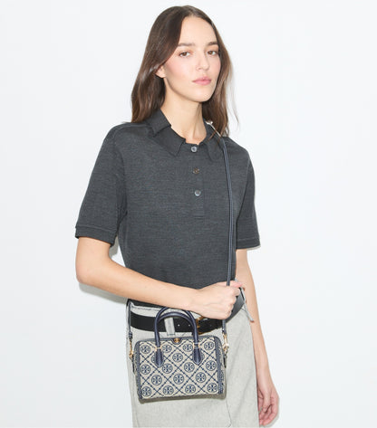 Tory Burch T Monogram Petite Barrel Bag - Tory Navy