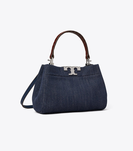 Tory Burch Mini Eleanor Denim Satchel - Midnight