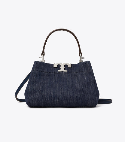 Tory Burch Mini Eleanor Denim Satchel - Midnight