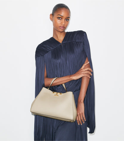 Tory Burch Eleanor Soft Satchel - Light Stone