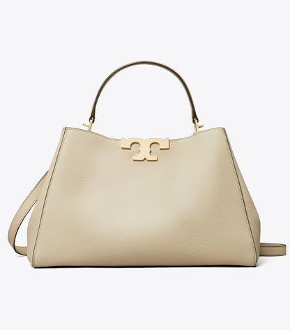Tory Burch Eleanor Soft Satchel - Light Stone
