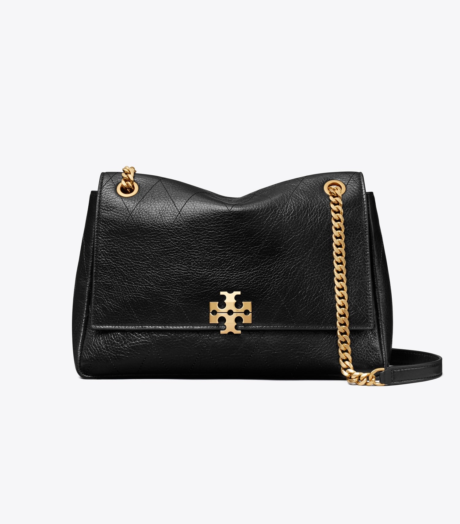 Tory Burch Charlie Quilted Shoulder Bag - Black