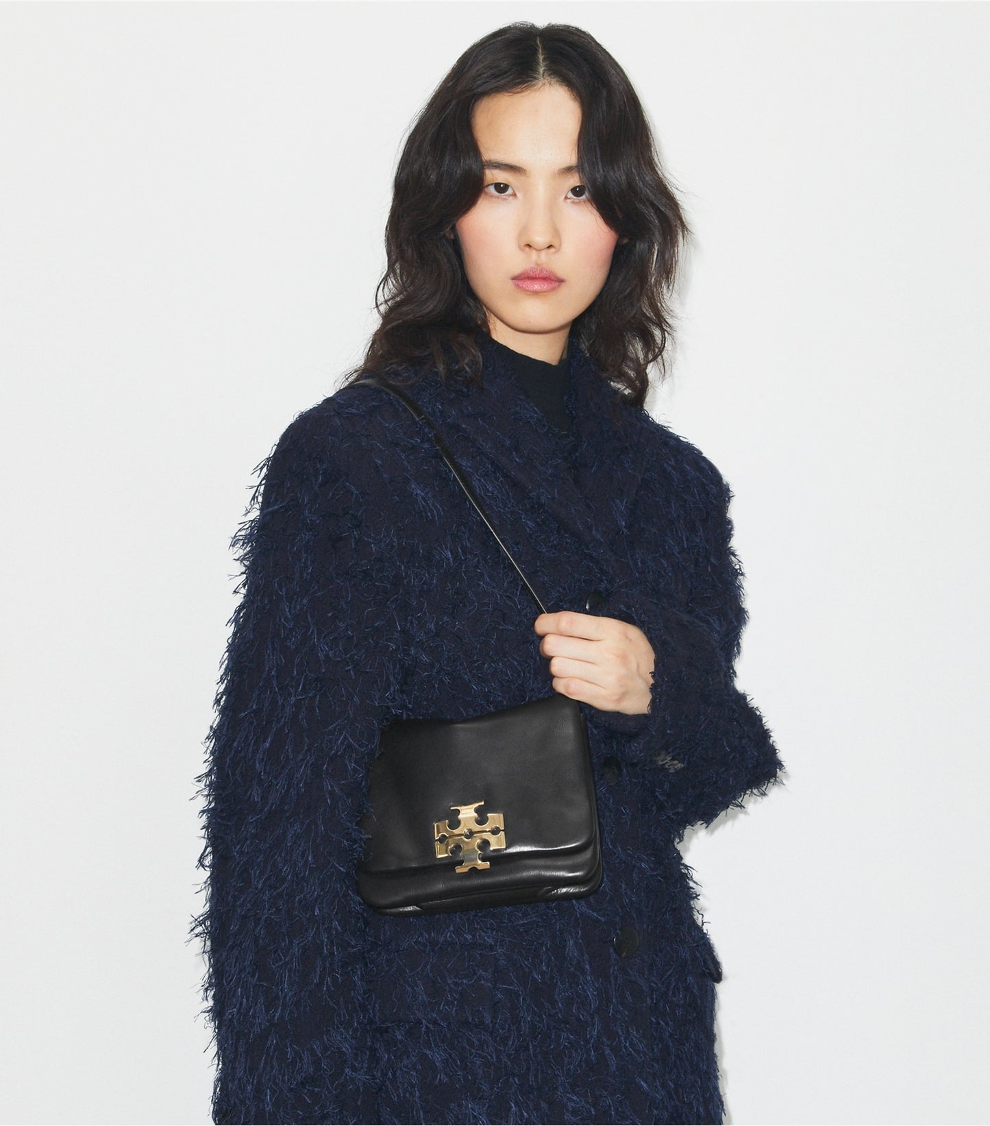 Tory Burch Charlie Runway Shoulder Bag - Black/Gold