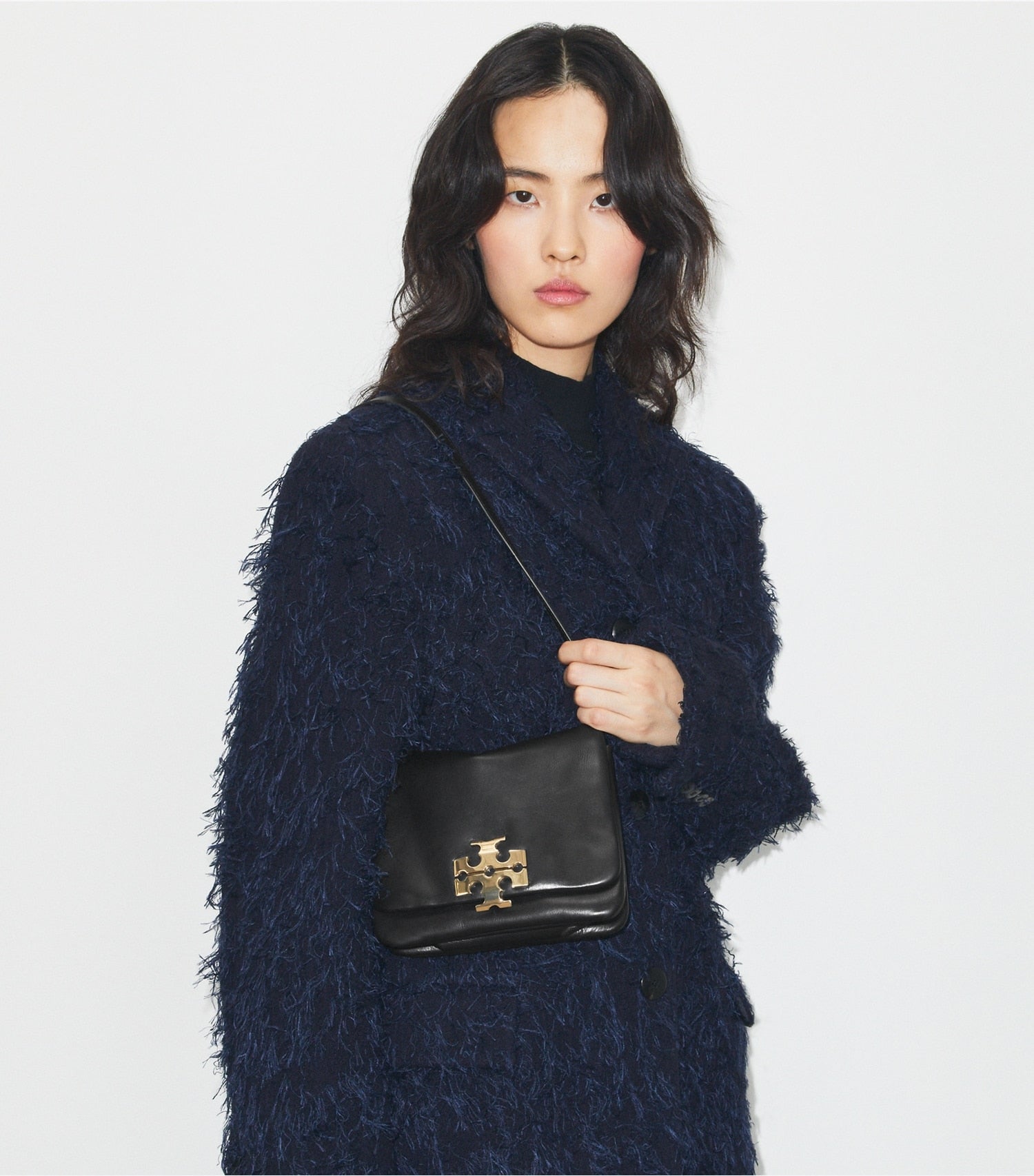 Tory Burch Charlie Runway Shoulder Bag - Black/Gold