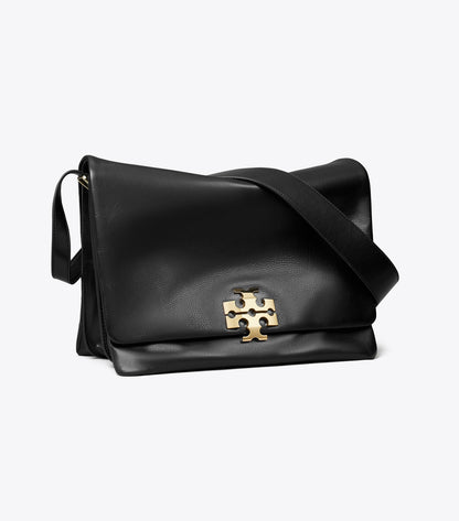 Tory Burch Large Charlie Runway Shoulder Bag - Black/Gold