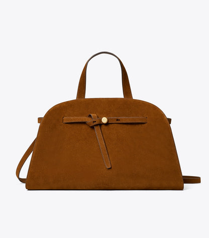 Tory Burch Romy Suede Bauletto - Caramel
