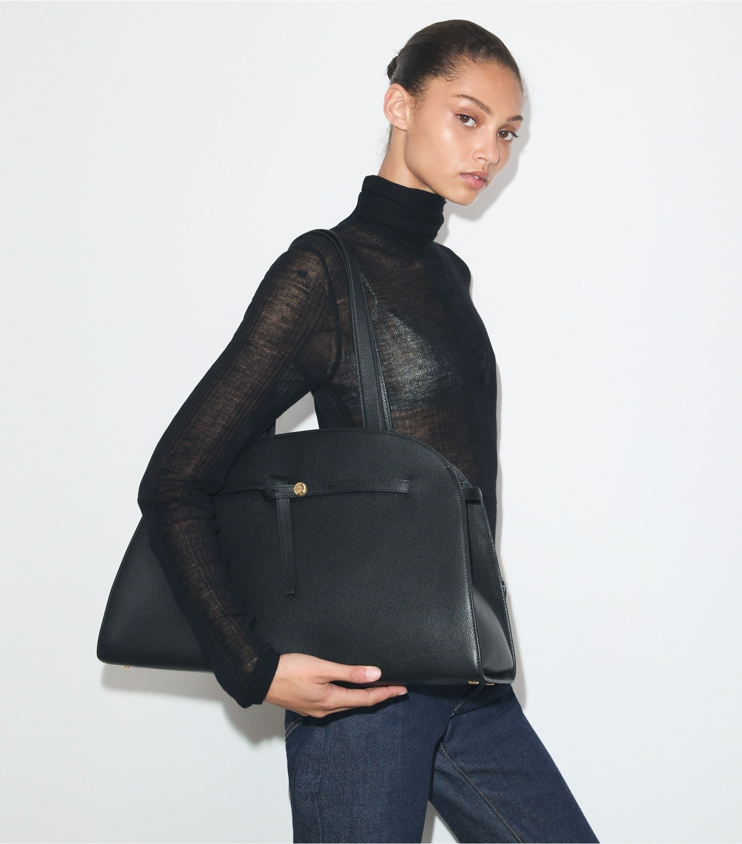 Tory Burch Large Romy Bauletto - Black