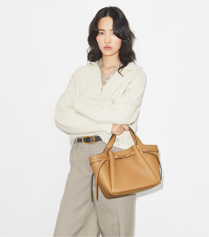 Tory Burch Small Leather Tote - Tiramisu