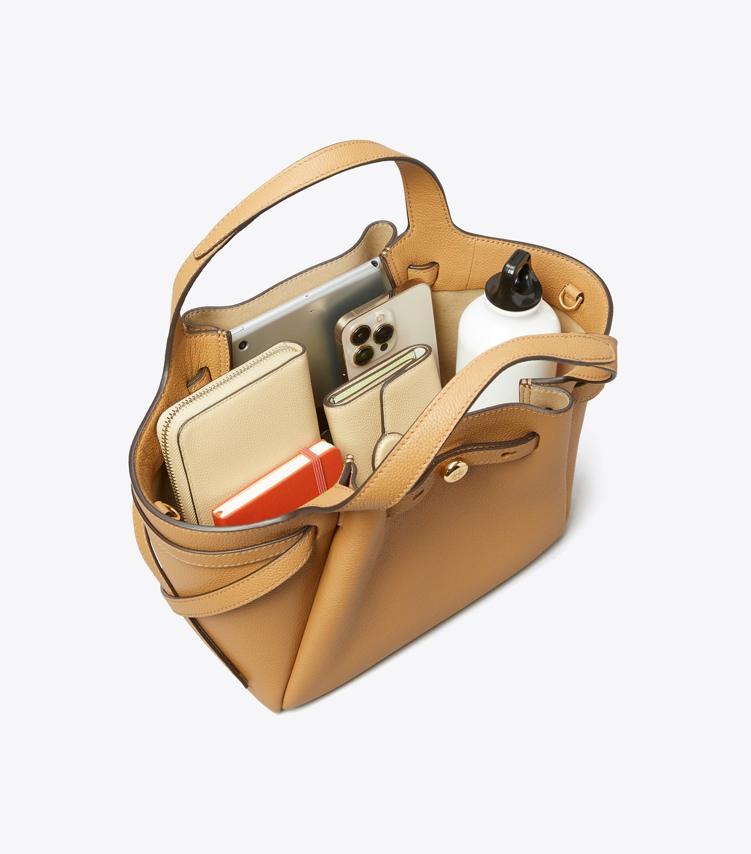 Tory Burch Small Leather Tote - Tiramisu