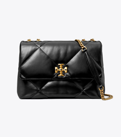 Tory Burch Kira Diamond Quilt Shoulder Bag - Black