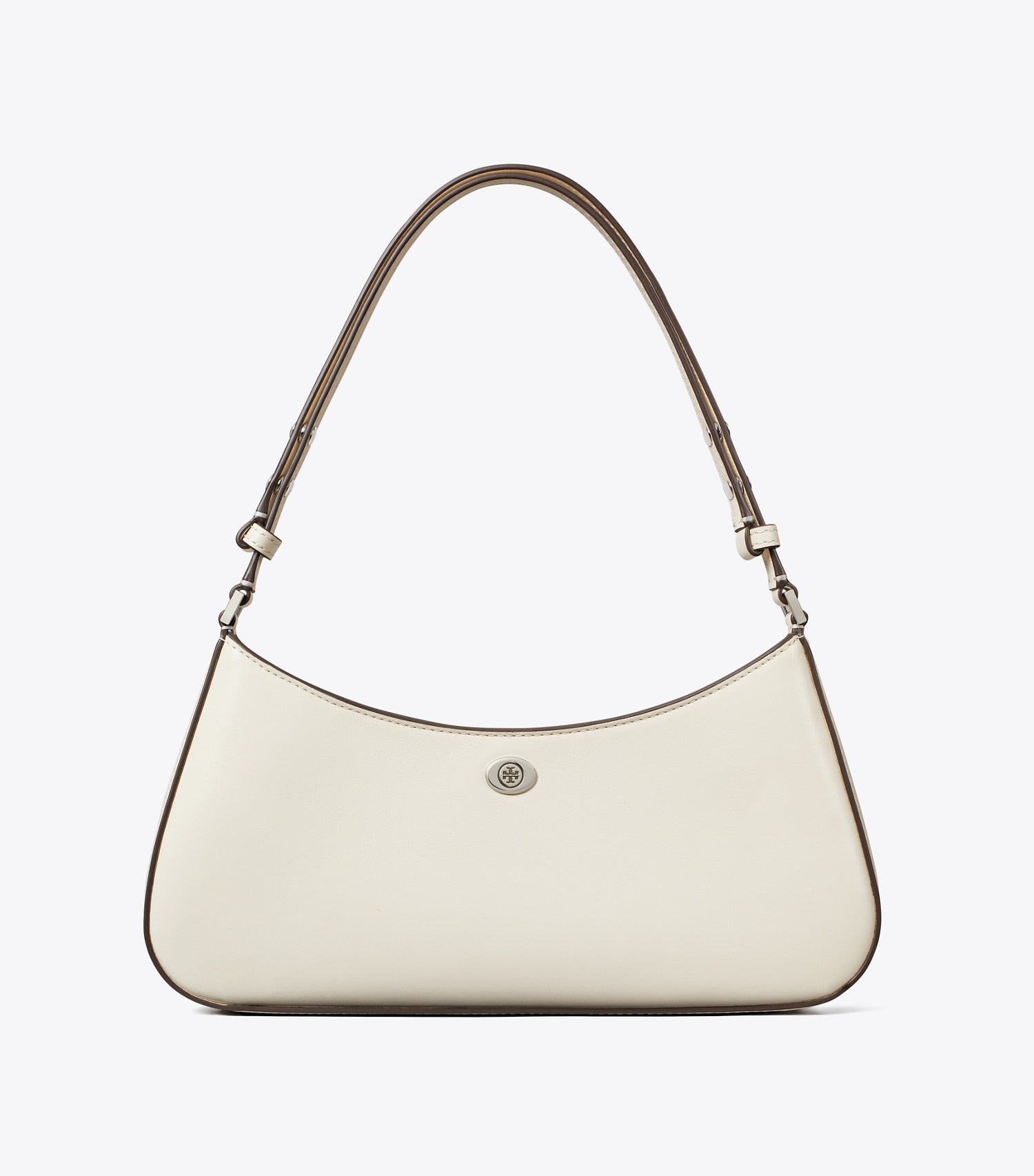 Tory Burch Robinson Zip Top Shoulder Bag - Light Cream