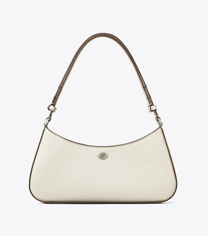 Tory Burch Robinson Zip Top Shoulder Bag - Light Cream