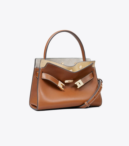 Tory Burch Petite Lee Radziwill Double Bag - Aged Tan