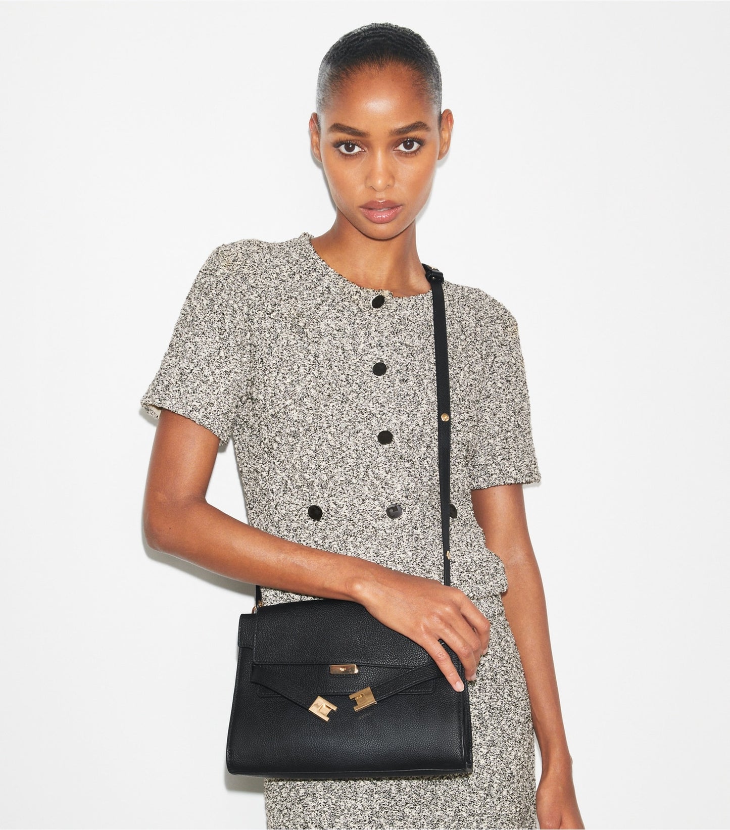 Tory Burch Lee Radziwill Shoulder Bag - Black