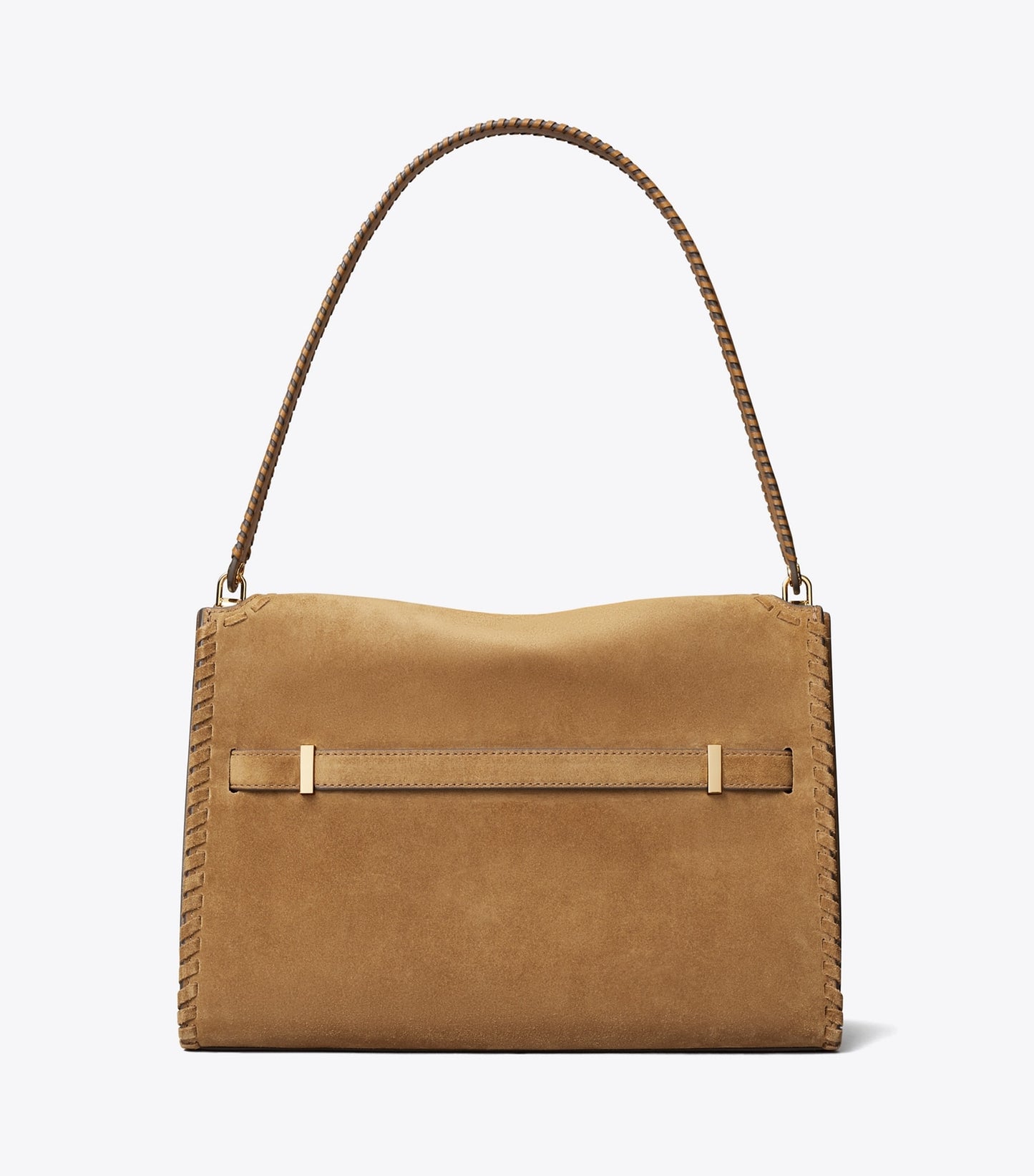 Tory Burch Large Lee Radziwill Suede Shoulder Bag - Wild Tabacco