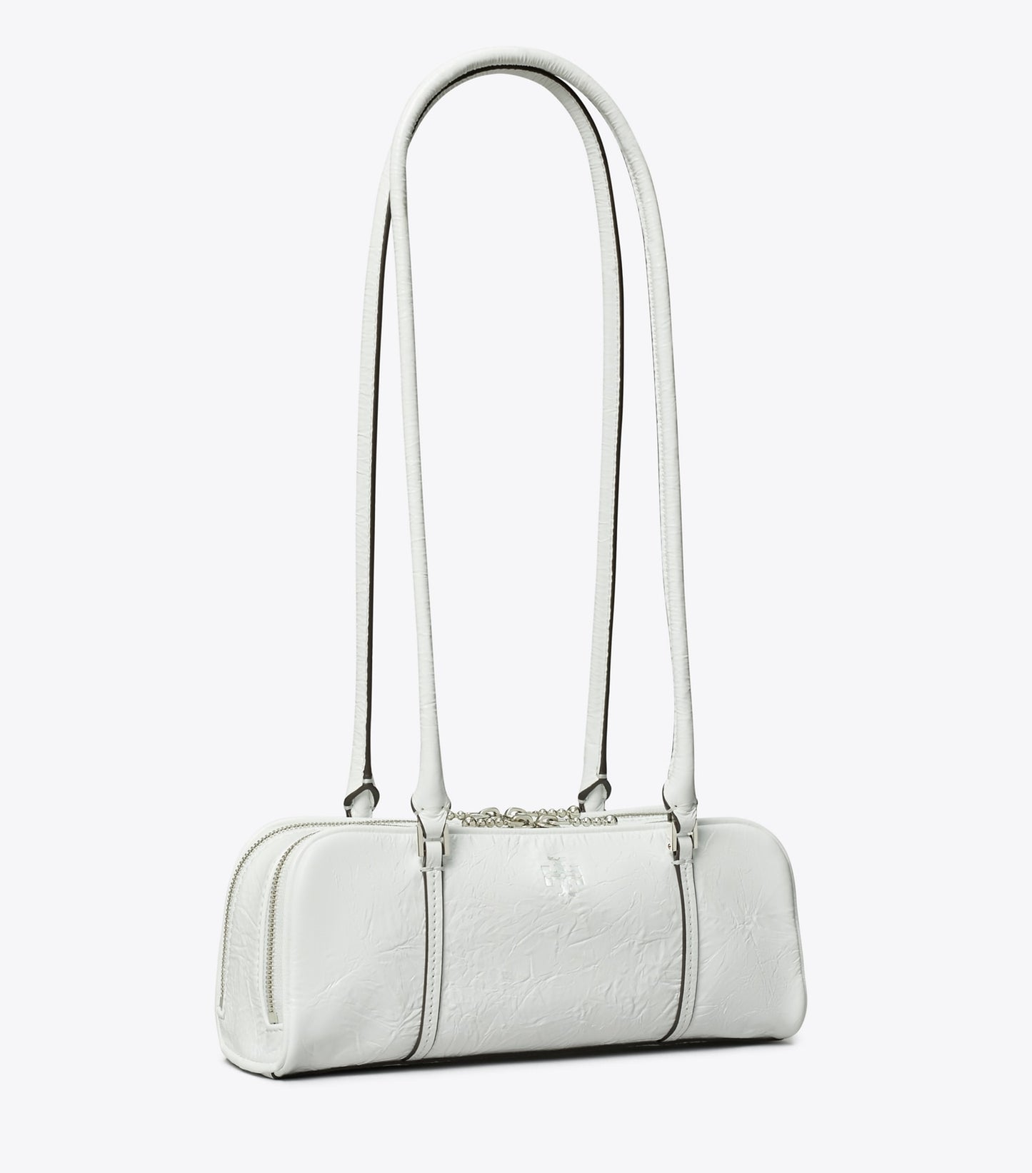 Tory Burch Mini Crinkle Leather Marshmallow Satchel - White