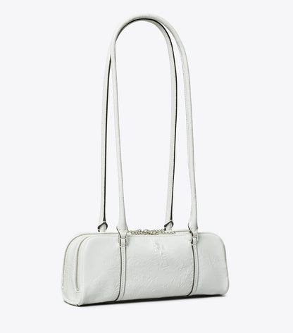 Tory Burch Mini Crinkle Leather Marshmallow Satchel - White