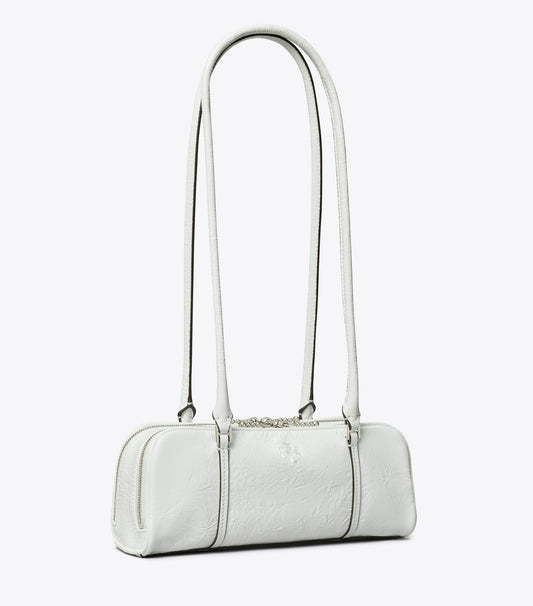 Tory Burch Mini Crinkle Leather Marshmallow Satchel - White