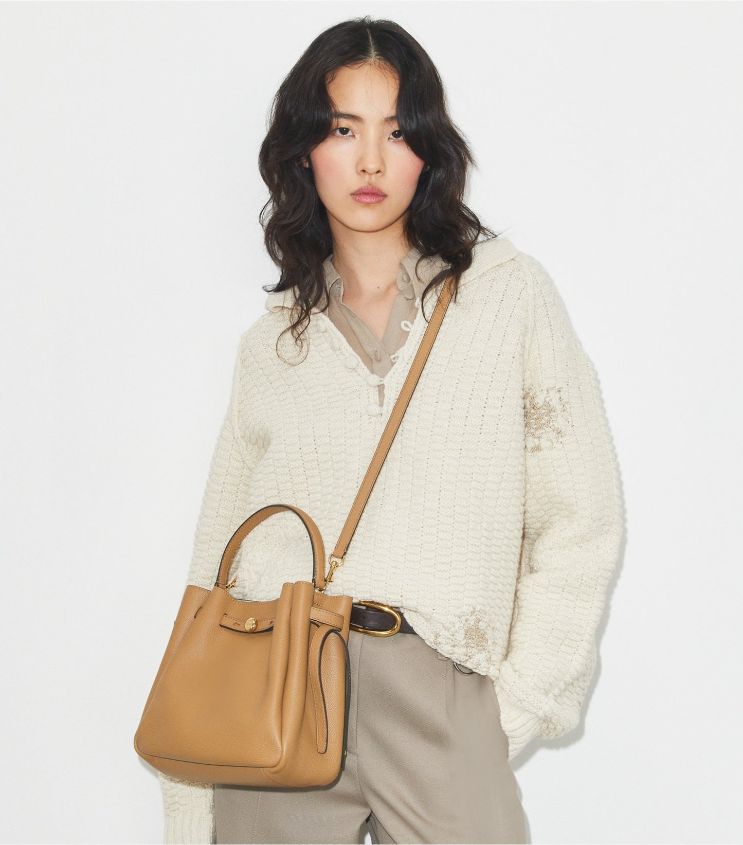 Tory Burch Romy Bucket Bag - Tiramisu