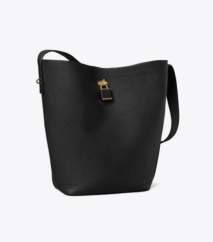 Tory Burch Lock Slim Bucket Bag - Black