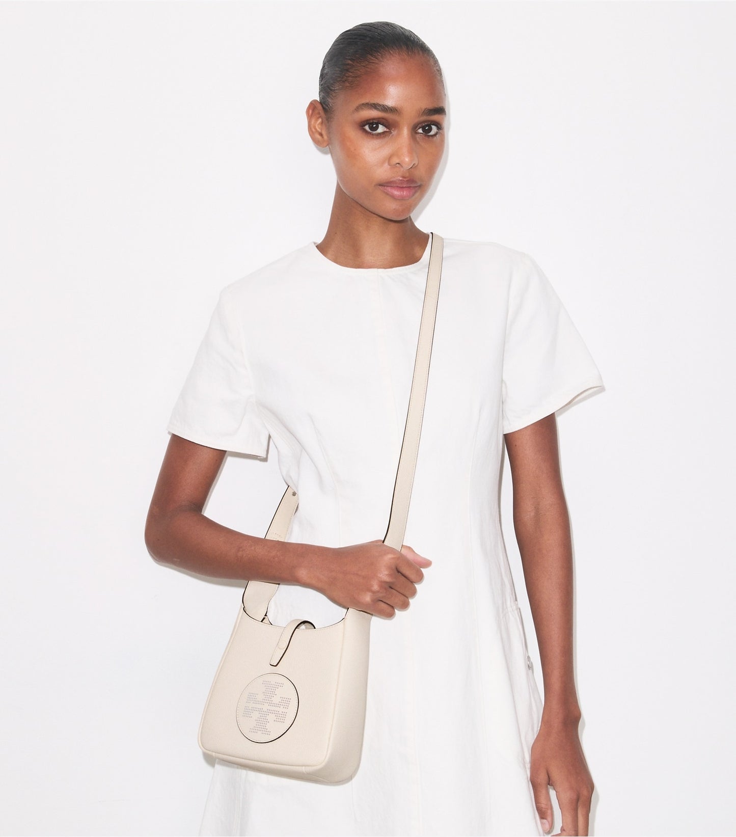 Tory Burch Miller Swing Crossbody Bag - Light Cream
