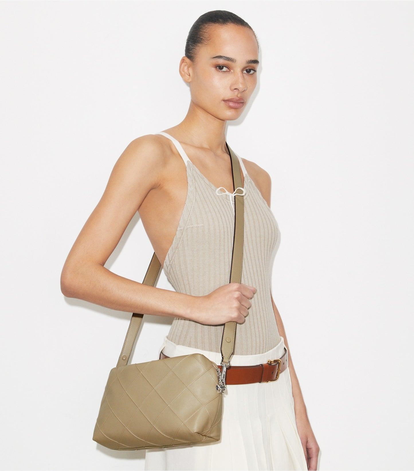 Tory Burch Large Fleming Soft Crossbody Bag - Soft Cement