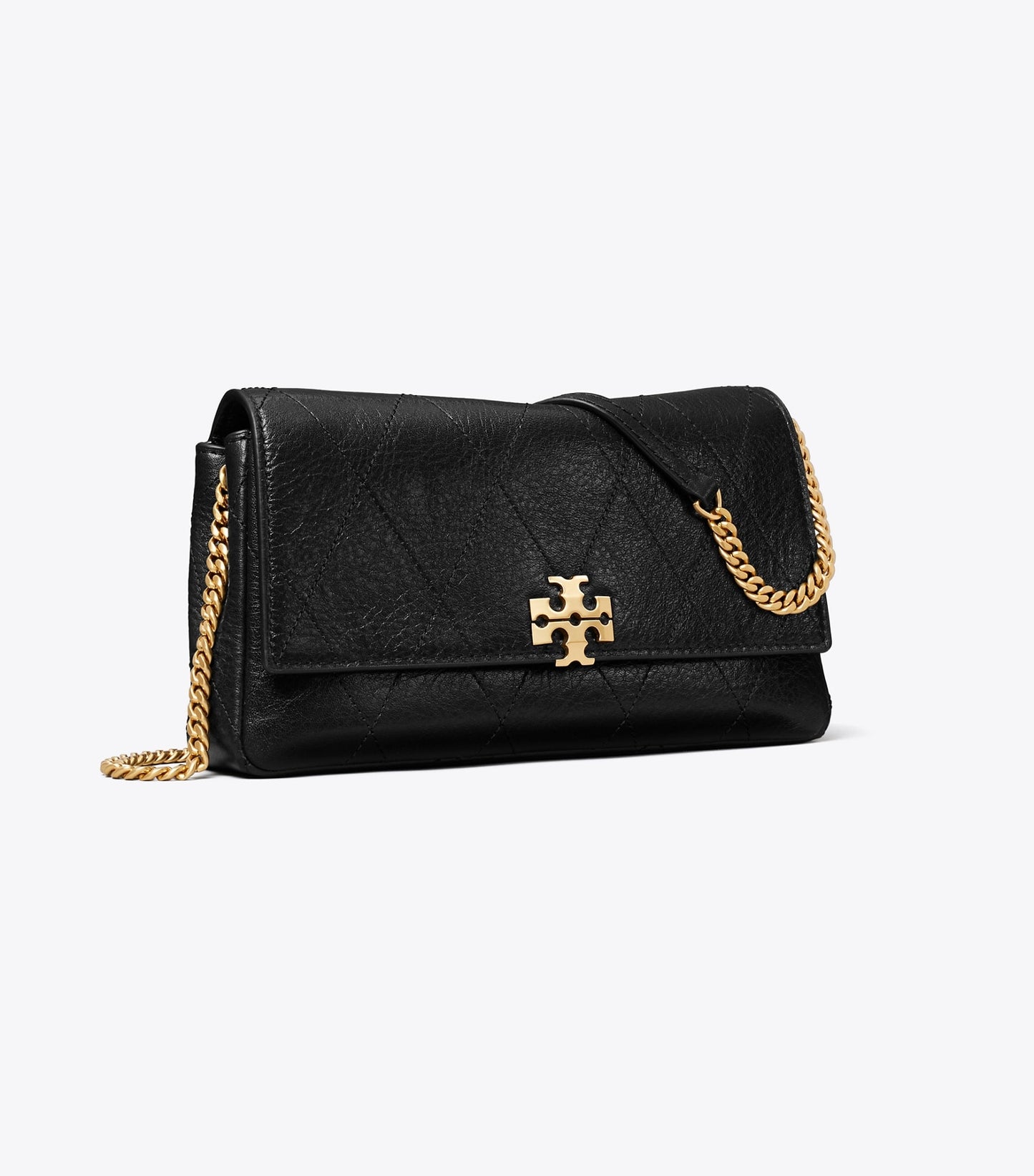 Tory Burch Charlie Quilted Chain Crossbody - Black