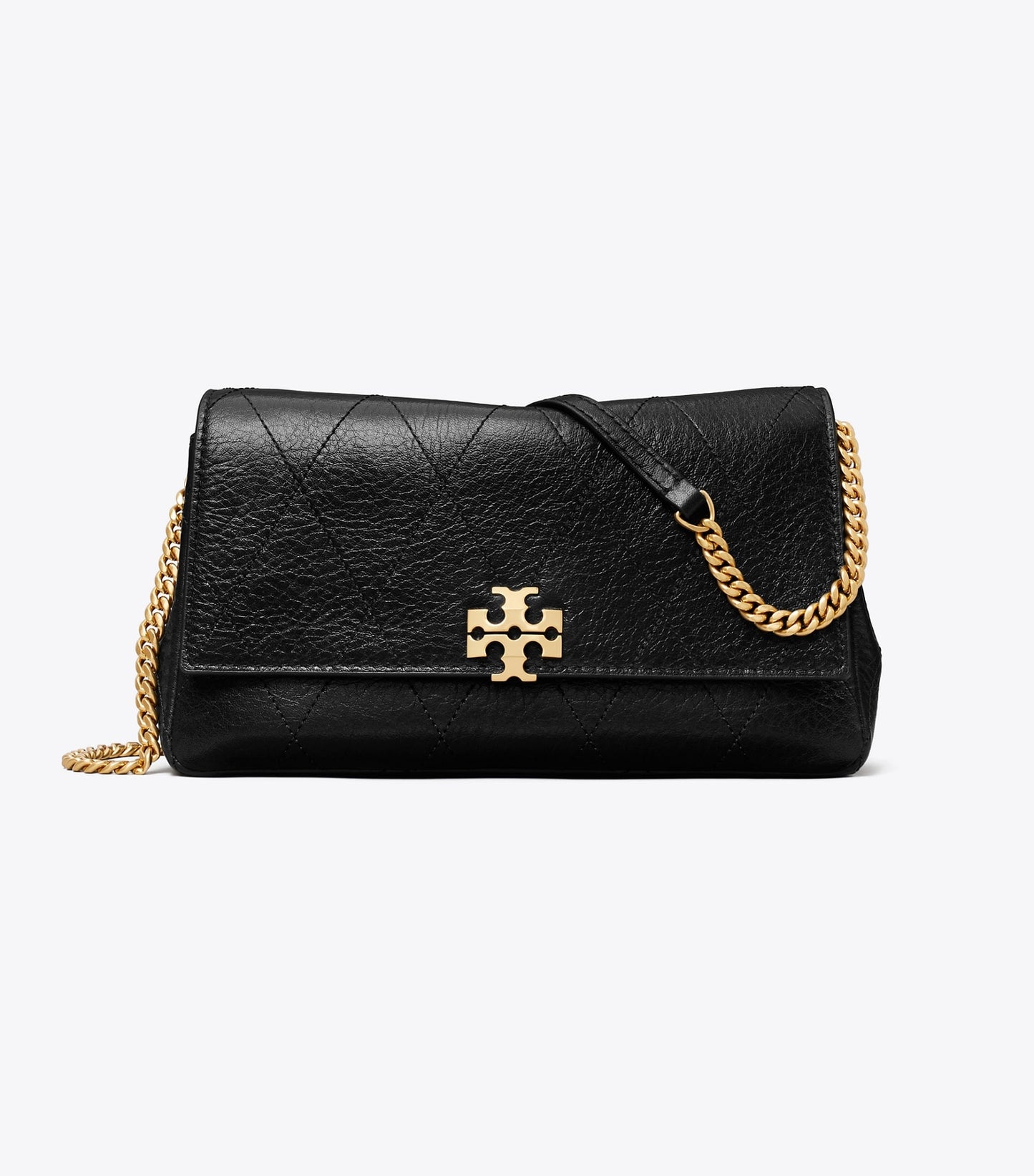 Tory Burch Charlie Quilted Chain Crossbody - Black