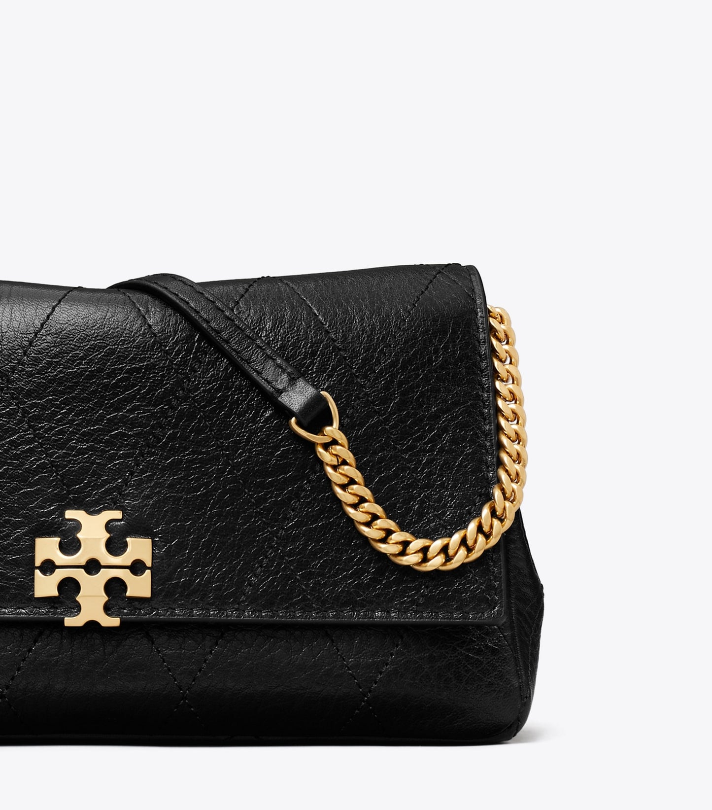Tory Burch Charlie Quilted Chain Crossbody - Black