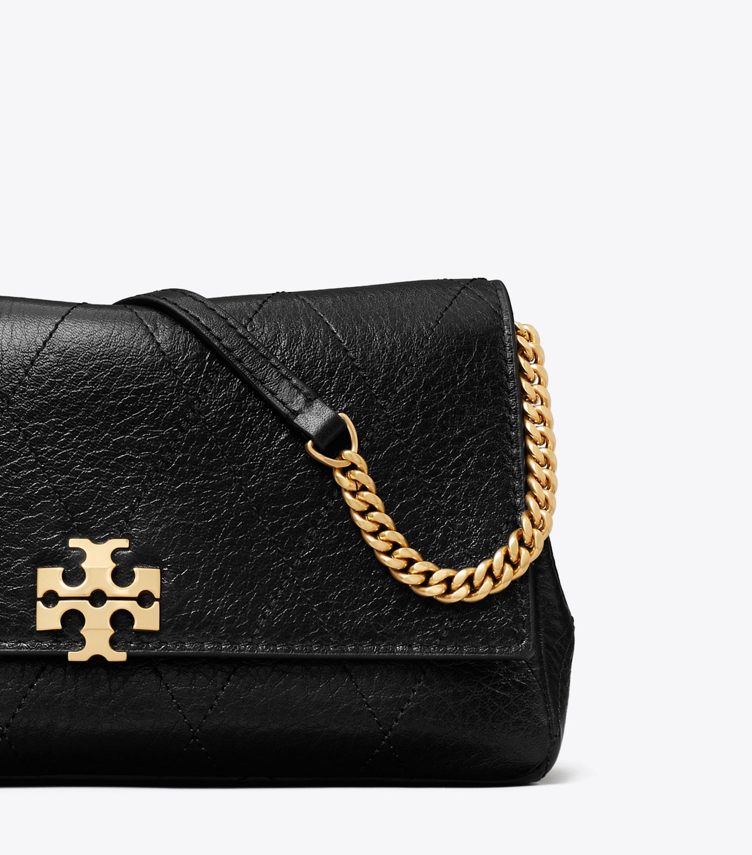 Tory Burch Charlie Quilted Chain Crossbody - Black
