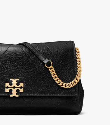 Tory Burch Charlie Quilted Chain Crossbody - Black