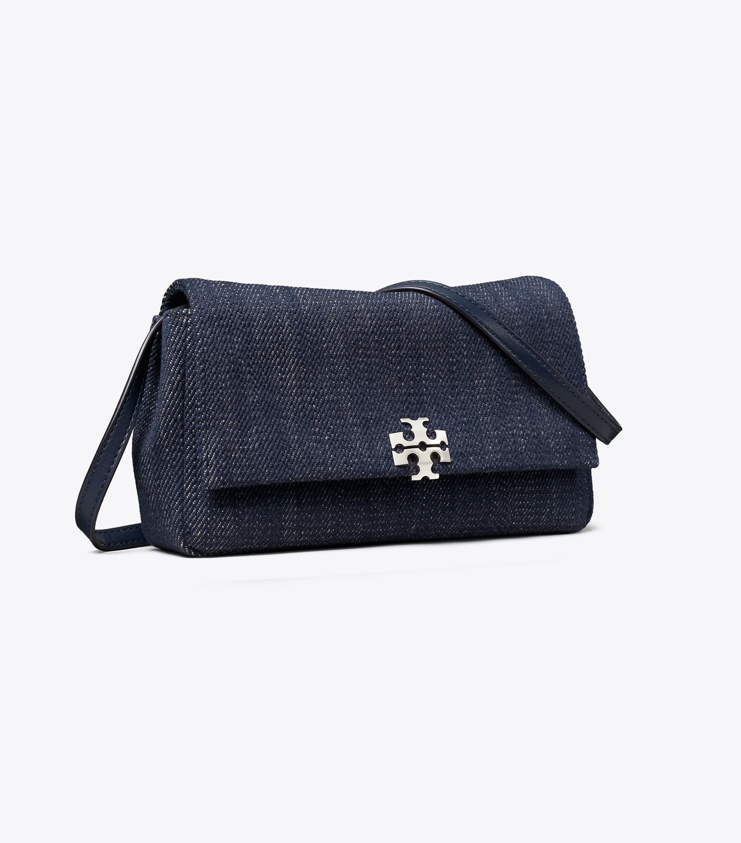 Tory Burch Charlie Denim Wallet Crossbody - Midnight