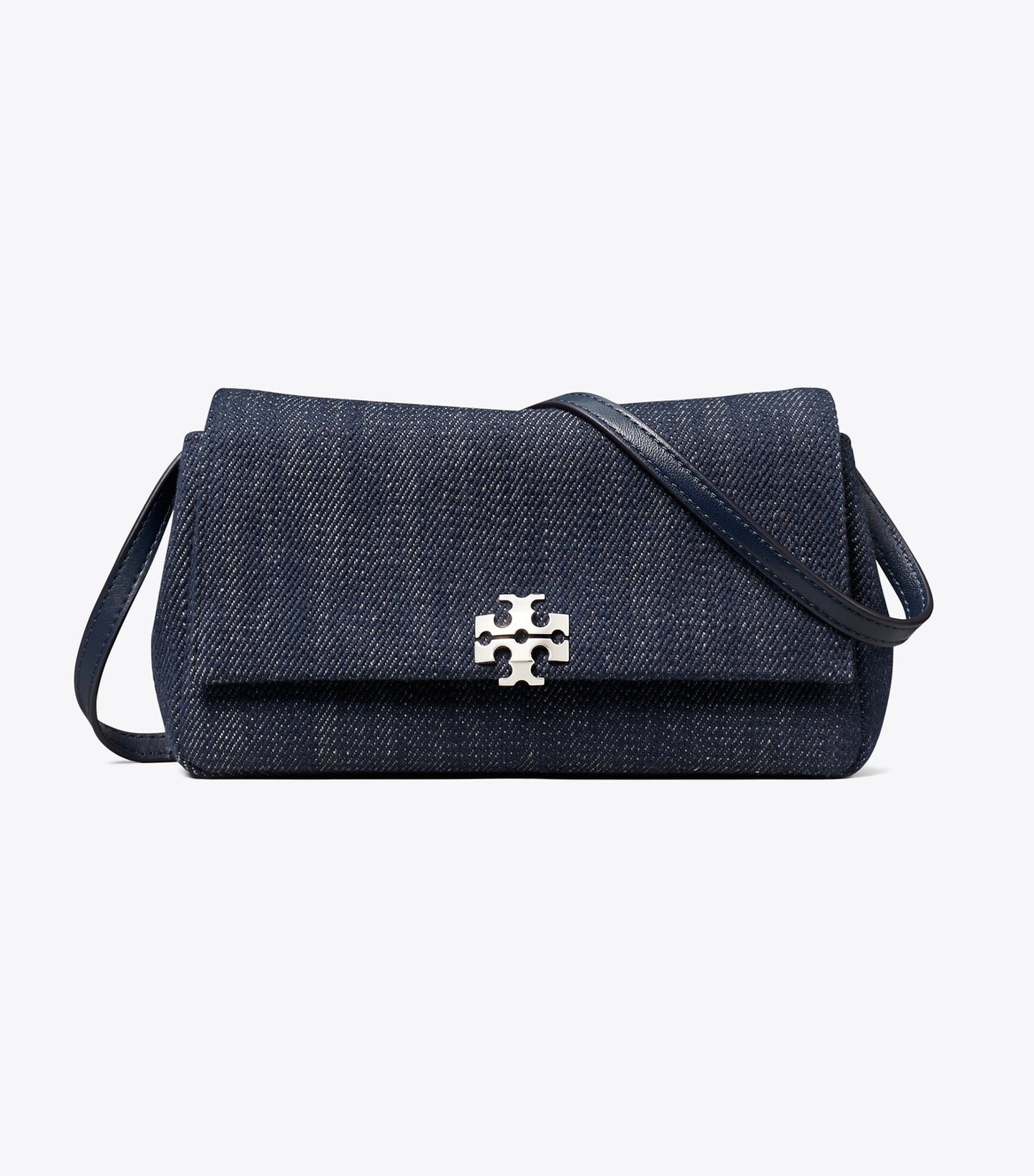 Tory Burch Charlie Denim Wallet Crossbody - Midnight