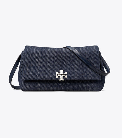 Tory Burch Charlie Denim Wallet Crossbody - Midnight