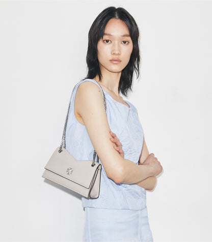Tory Burch Mini Kira Turnlock Shoulder Bag - Dove Gray