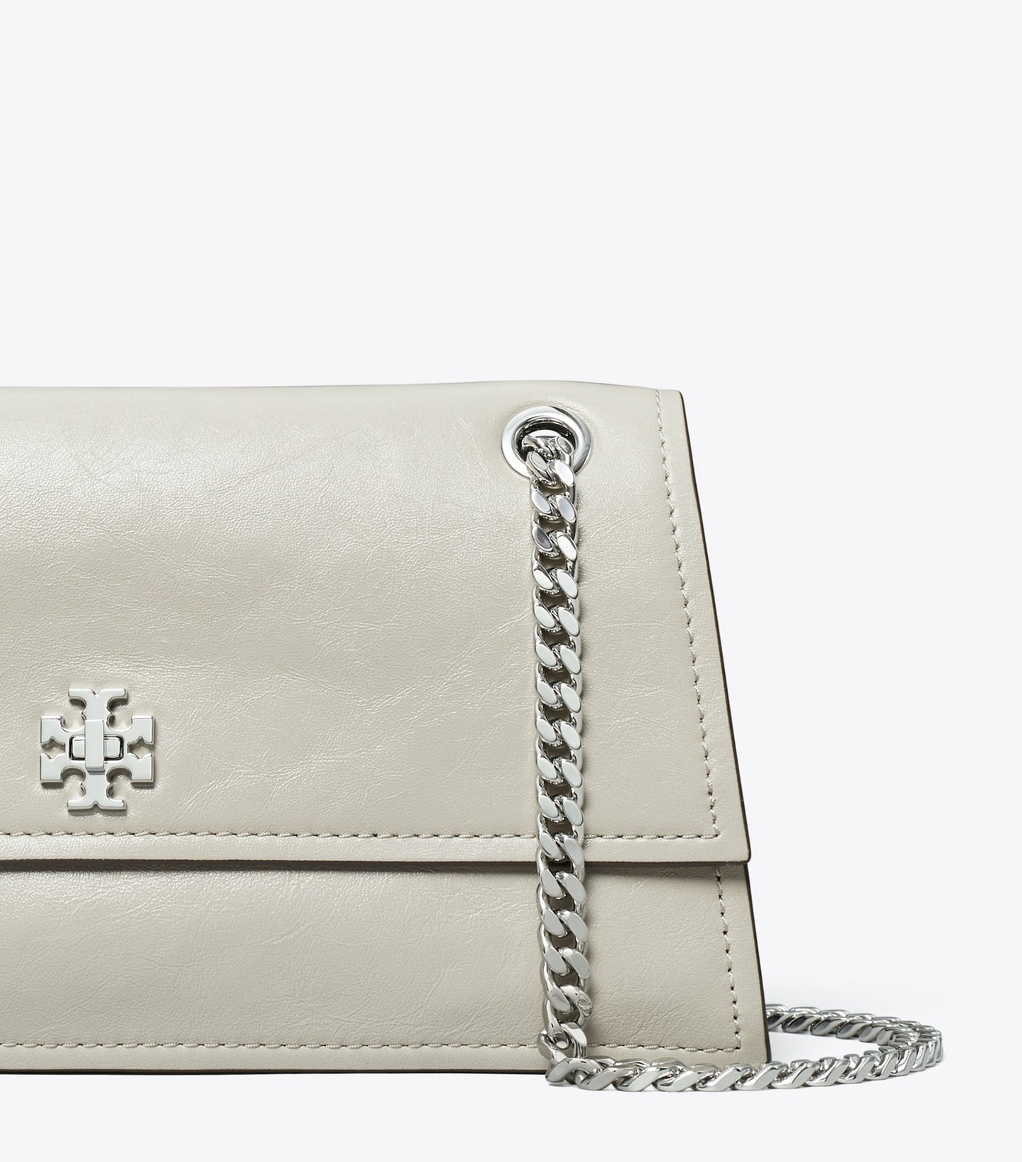 Tory Burch Mini Kira Turnlock Shoulder Bag - Dove Gray