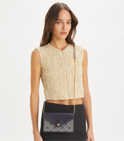 Tory Burch T Monogram Envelope Crossbody - Tory Navy