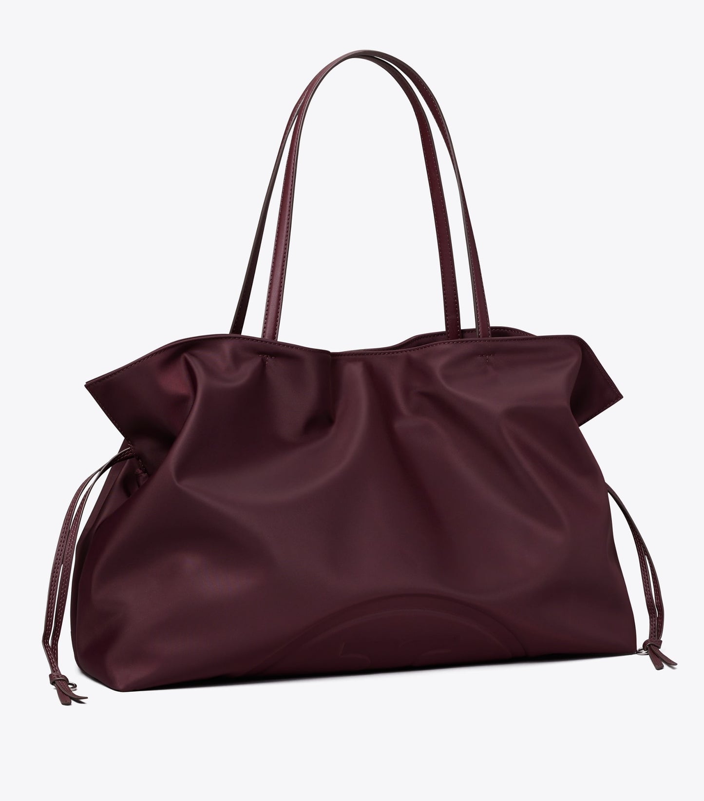 Tory Burch Ella Nylon Drawstring Tote - Dark Carmine