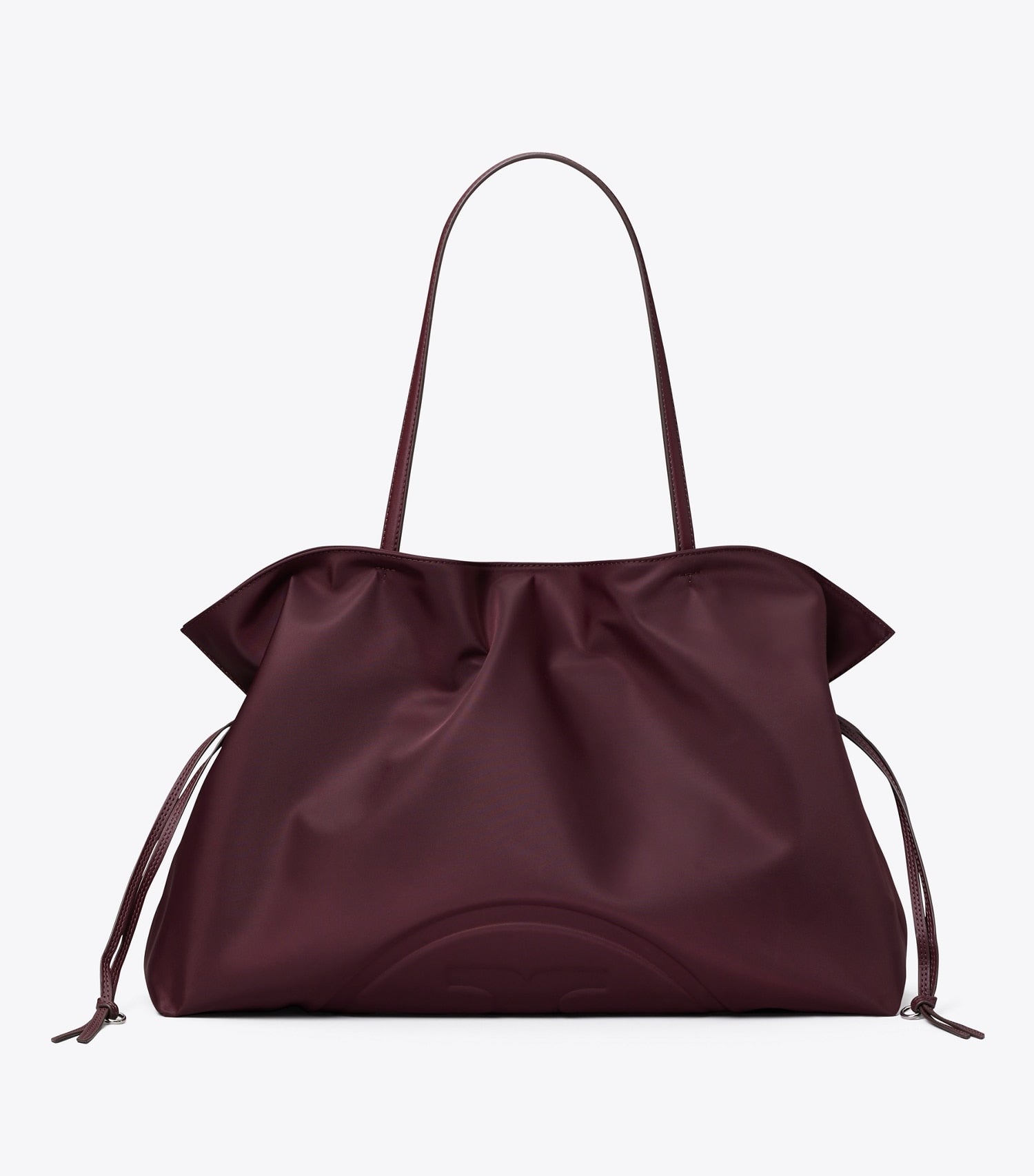 Tory Burch Ella Nylon Drawstring Tote - Dark Carmine