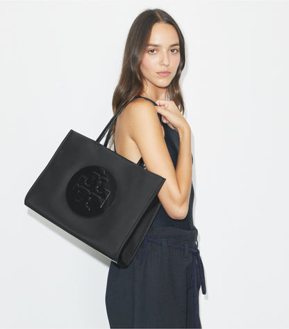 Tory Burch Small Ella Patent Tote - Black