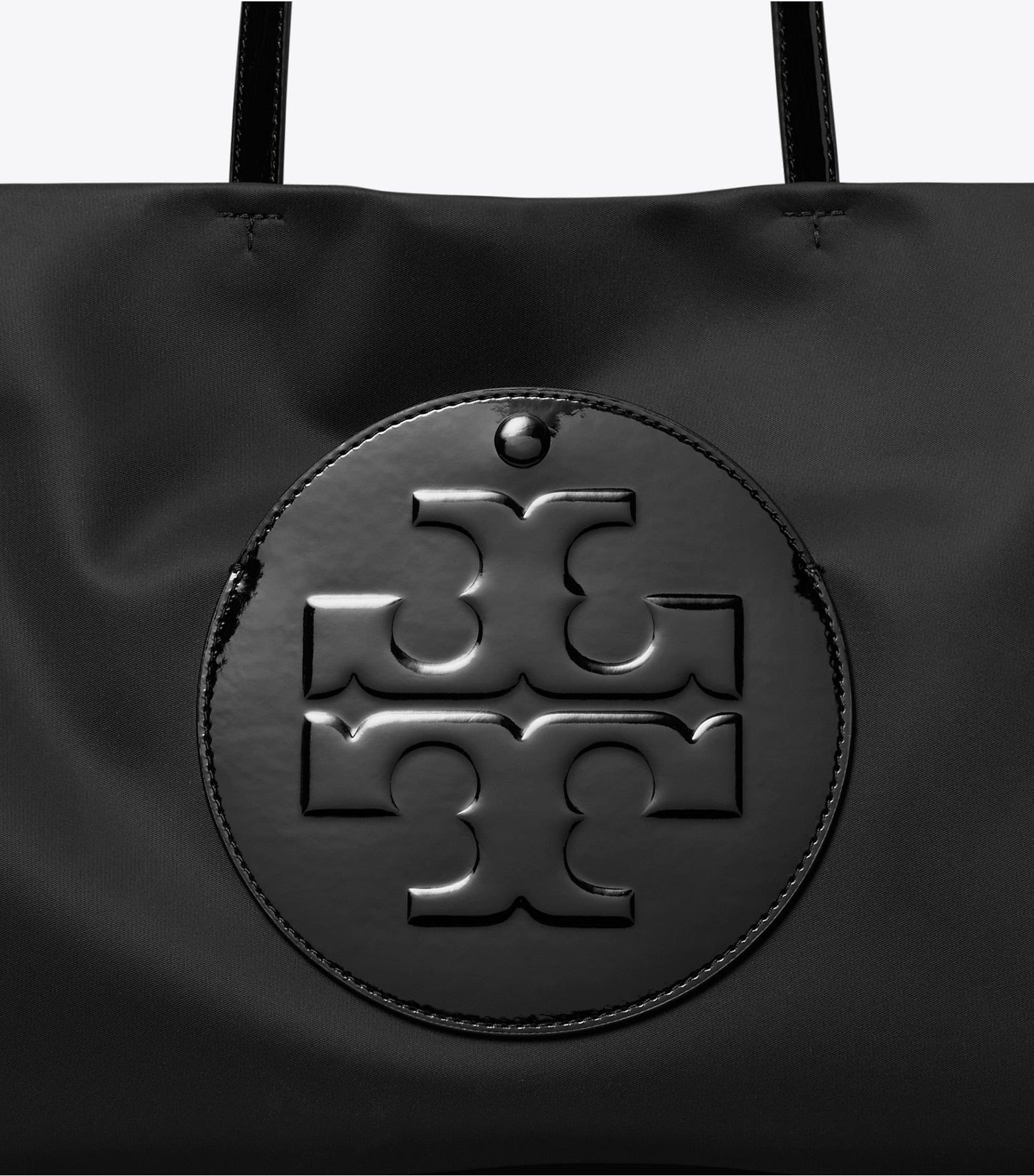 Tory Burch Small Ella Patent Tote - Black